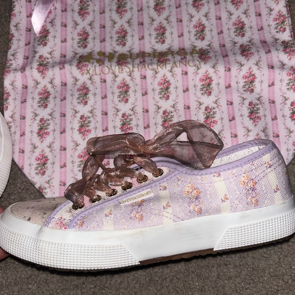 Superga Pink Floral Tote and Sneakers Set - Picture 2 of 4